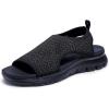 Skechers Women’s Flex Appeal 4.0-Livin’ in This Sport Sandal(Black/Black)