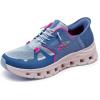 Skechers Women’s Glde Step Pro Sr Edrura Hands Freee Bungee Health Care Professional Shoe(Slate/Pink)