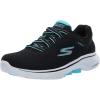 Skechers Women’s Go Walk 7 – Cosmic Waves Athletic Walking Sneaker(Black/Turquoise)