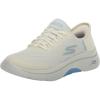 Skechers Women’s Go Walk Arch Fit 2.0 Valencia Hands Free Slip-ins Sneaker(Natural/Light Blue)