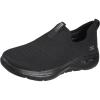 Skechers Women’s Go Walk Arch Fit Iconic Sneaker(Black/Black)