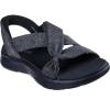 Skechers Women’s Go Walk Flex Sandal-Peyton Hands Free Slip-ins Flat(Black/Grey)
