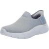 Skechers Women’s Go Walk Flex Sunset Rose Hands Free Slip-ins Sneaker(Gray/Lavender)