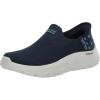 Skechers Women’s Go Walk Flex Sunset Rose Hands Free Slip-ins Sneaker(Navy/Turquoise)