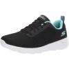 Skechers Women’s Go Walk Joy Upturn Sneaker(Black/Aqua)