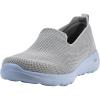 Skechers Women’s Go Walk Joy-Sensational Day Sneaker(Grey/Light Blue)