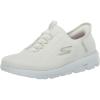 Skechers Women’s Go Walk Travel Milan Hands Free Slip-ins Sneaker(Off-white)