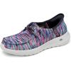 Skechers Women’s Hands Free Slip-ins Go Walk Joy Moc Toe Casual Shoe Sneaker(Black/Multi)