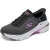 Skechers Women’s Max Cushioning Arch Fit 2.0 Adelphi Hands Free Slip-ins Sneaker(Black/Lavender)