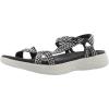 Skechers Women’s On-The-go 600-Brilliancy Sport Sandal(Black/White-black)