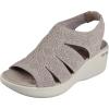 Skechers Women’s Pier-lite-Memory Maker Wedge Sandal(Taupe)