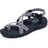 Skechers Women’s Reggae Irie Mon Flip-Flop Sandals(Black/White)