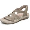 Skechers Women’s Reggae Slim-Stretch Flex Hands Free Slip-ins Sandal(Taupe)