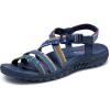 Skechers Women’s Reggae-Sew Me-Boho Woven Strappy Slingback Sandal(Navy Multi)