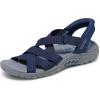 Skechers Women’s Reggae-Strollin’ on Sport Sandal(Navy)