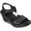 Skechers Women’s Rumble on-Queen B2 Wedge Sandal(Black/Silver)