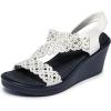 Skechers Women’s Rumble on-Sassier DayZ Wedge Sandal(White)