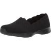 Skechers Women’s Seager – Stat – Scalloped Collar, Engineered Skech-Knit Slip-on – Classic Fit(Black/Black)