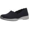 Skechers Women’s Seager – Stat – Scalloped Collar, Engineered Skech-Knit Slip-on – Classic Fit(Navy)
