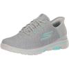 Skechers Women’s, Slip-ins GO Golf Walk 5 Slip-Ins Sneaker(Gray/Aqua)