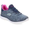Skechers Women’s Summit – Quick Getaway Sneaker(Grey Navy Pink)