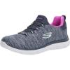 Skechers Women’s Summit – Quick Getaway Sneaker(Navy-hot Pink)