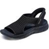 Skechers Women’s Summits-Sweetly Evolved Sport Sandal(Black/Black)