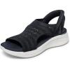 Skechers Women’s Ultra Flex 3.0-Sun Warmth Hands Free Slip-ins Sandal(Black)