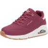 Skechers Women’s Uno-Shimmer Away Wedge Slip-on Fashion Sneakers(Burgundy)