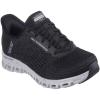 Skechers Women’s Waterproof Glide Step Rainy Day Sneaker(Black/Grey=bkgy)