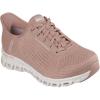 Skechers Women’s Waterproof Glide Step Rainy Day Sneaker(Clay=clay)