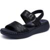 Skechers Women’s Wilshire BLVD-Illusion of Love Wedge Sandal(Black/Black)