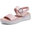 Skechers Women’s Wilshire BLVD-Illusion of Love Wedge Sandal(Blush)