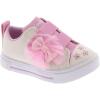 Skechers girls Twinkle Sparks Glitter Gems sneaker(White/Pink)
