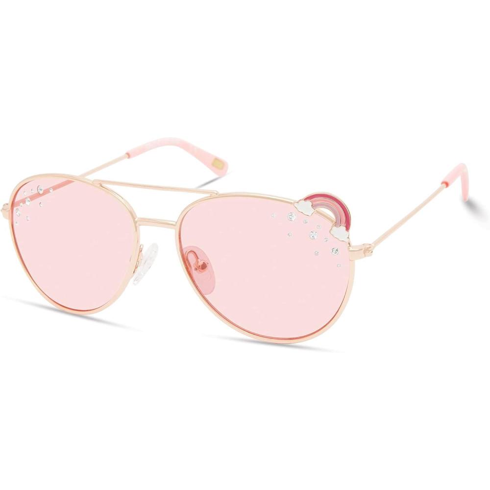 imageSkechers Girls Sea9085 Pilot SunglassesShiny Rose Gold