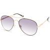 Skechers Women’s SEA6166 Pilot Sunglasses, Shiny Rose Gold, 56mm