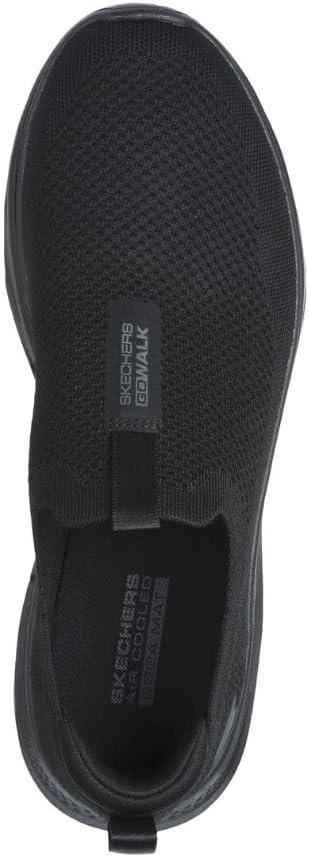 imageSkechers Mens Go Walk 7 Stretch Fit Slipon SneakerBlackBlack