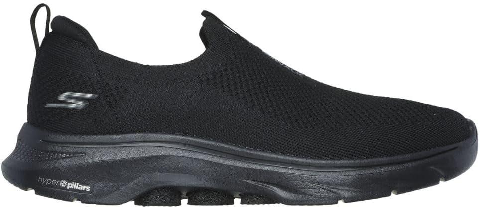 imageSkechers Mens Go Walk 7 Stretch Fit Slipon SneakerBlackBlack
