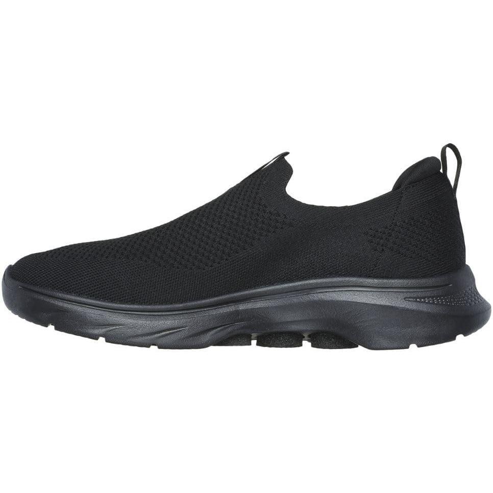 imageSkechers Mens Go Walk 7 Stretch Fit Slipon SneakerBlackBlack