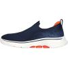 Skechers Men’s Go Walk 7 Stretch Fit Slip-on Sneaker(Navy/Orange)