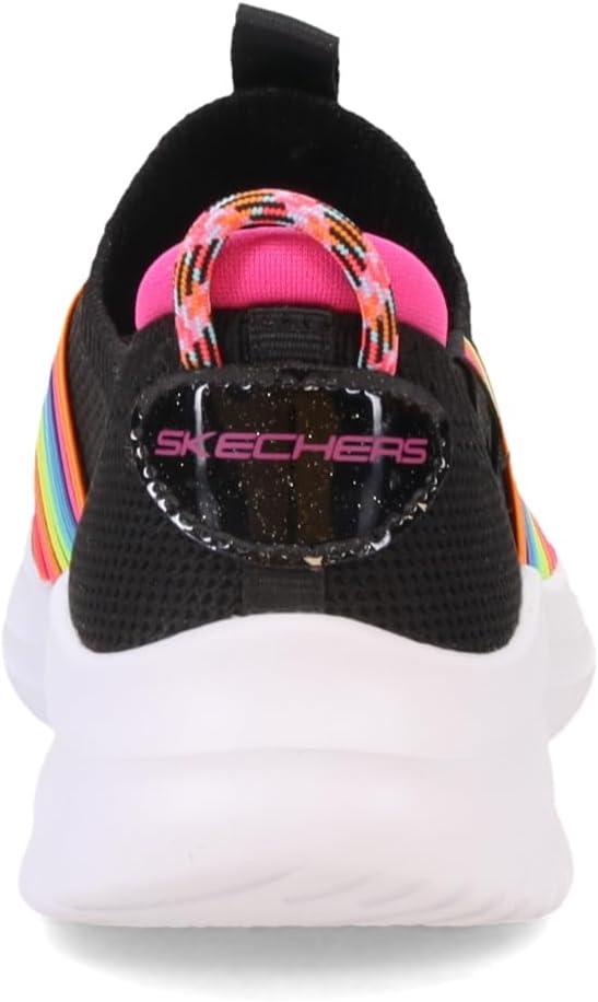 imageSKECHERS Girls Ultra Flex 30Rainbow Speed SneakerBlackMulti
