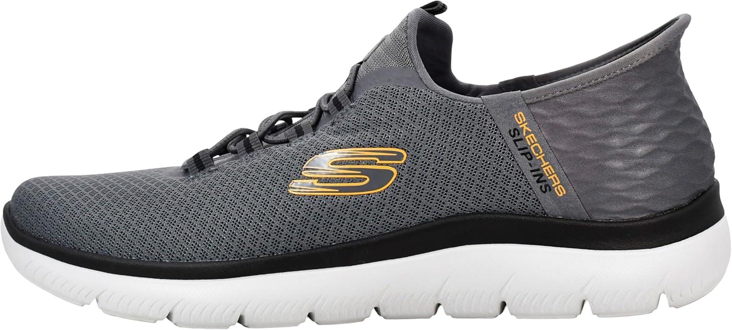 imageSkechers Mens Summits High Range Slipin SneakersCharcoalOrange