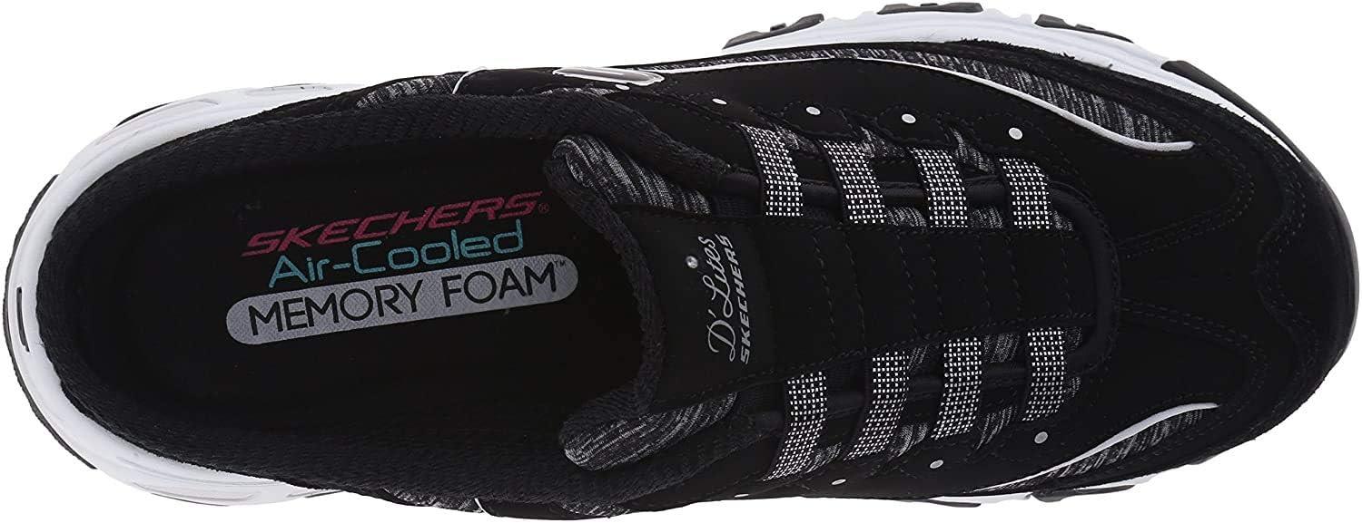 imageSkechers Sport Womens DLites SlipOn Mule SneakerBlackWhite