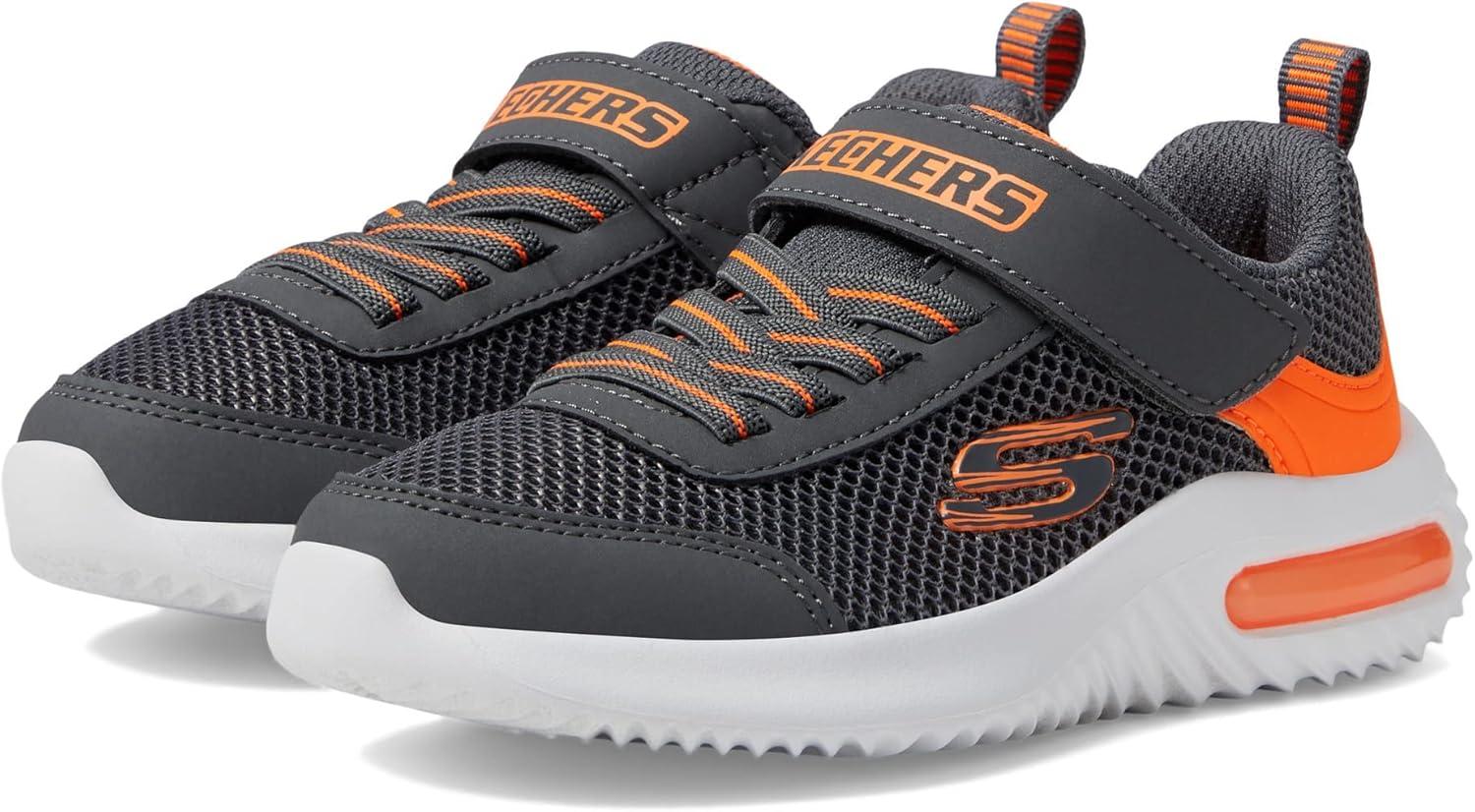 imageSkechers UnisexChild Boundertech SneakerCharcoalOrange