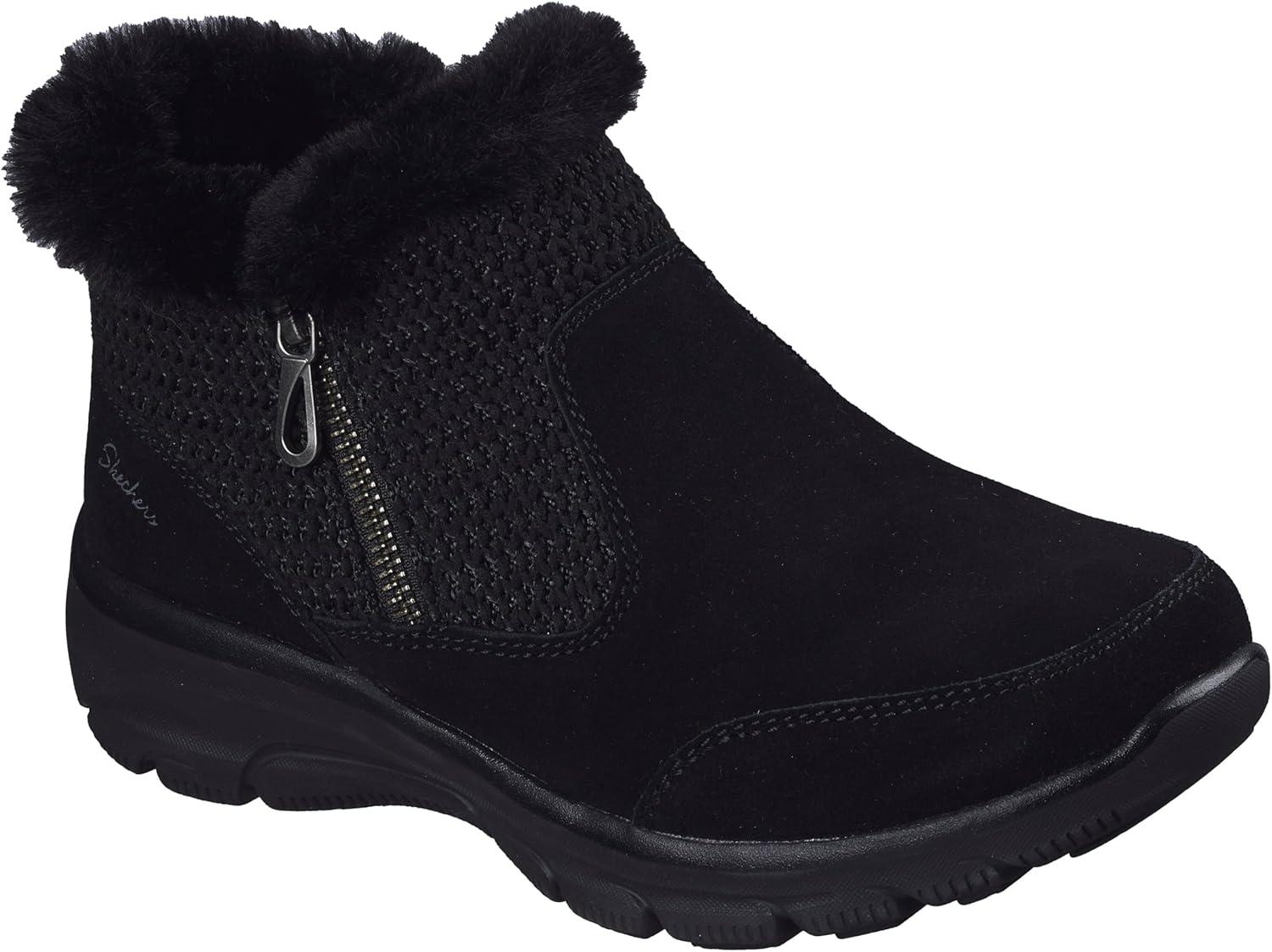 imageSkechers Womens Easy GoingGentle Fall Ankle BootBlackBlack