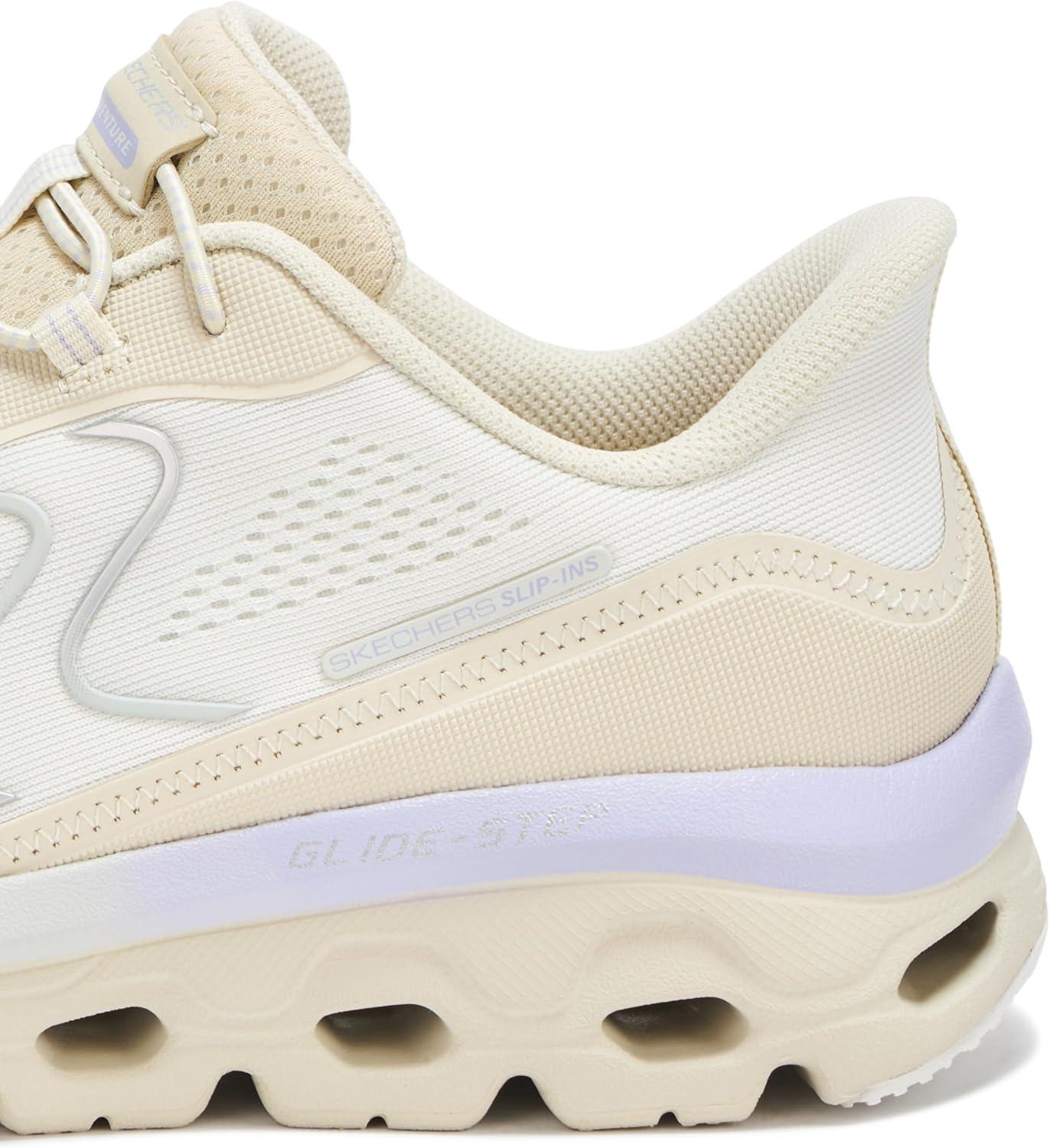 imageSkechers Womens Glide Step Sole Hands Free SlipinsNtprnaturalPurple