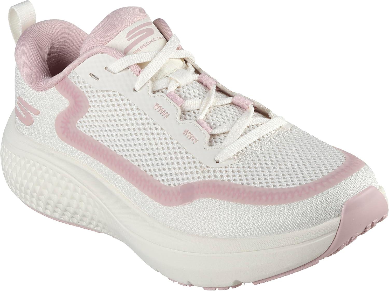 imageSkechers Womens Go Run Supersonic Max SneakerNaturalPink