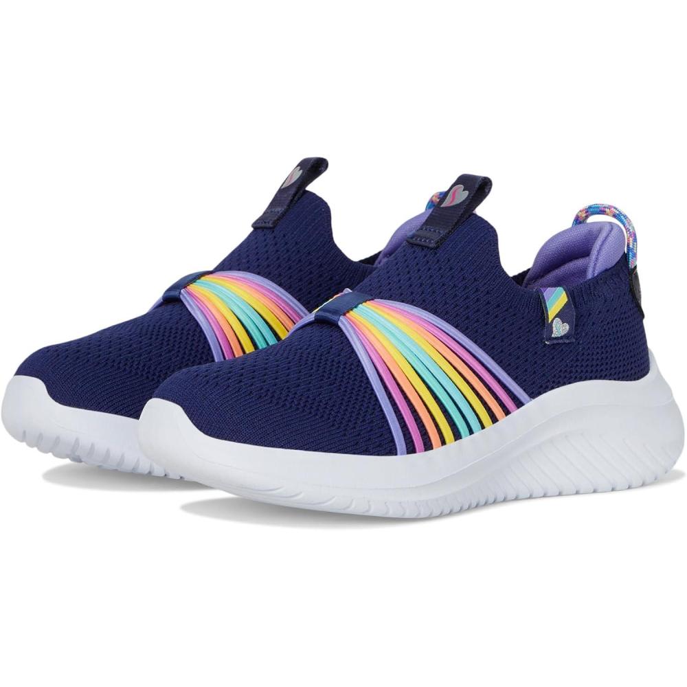 imageSKECHERS Girls Ultra Flex 30Rainbow Speed SneakerNavyMulti