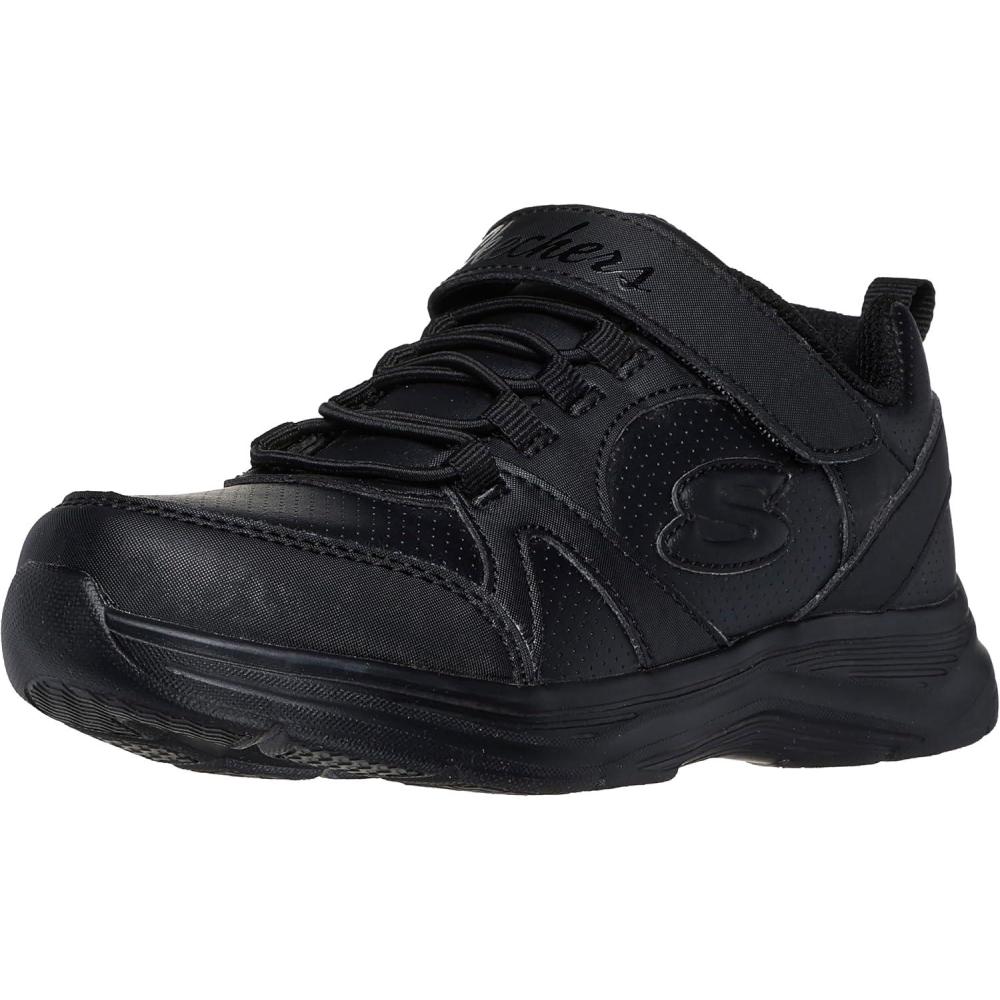 imageSkechers Girls Glimmer Kicks Live N Learn Sneaker Little Kid ampamp Big KidBlackBlack