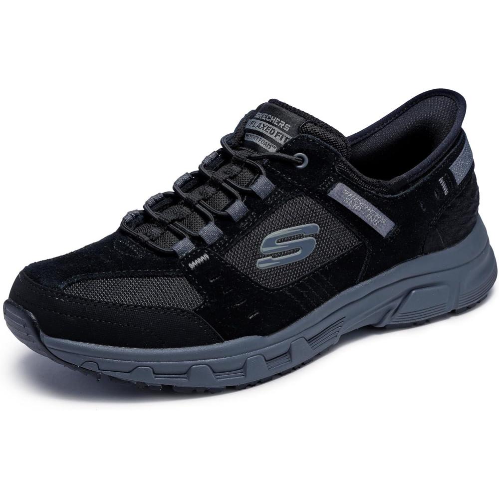 imageSkechers Mens Oak Canyon Consistent Winne Hands Free Slipin SneakerBlackCharcoal